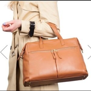 THE AUDLEY by KNOMO London 14" Laptop Tan Leather
